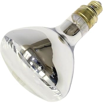 375 WATT BR40 Heat LAMP Clear 5, 000 Hour Industrial Grade ...