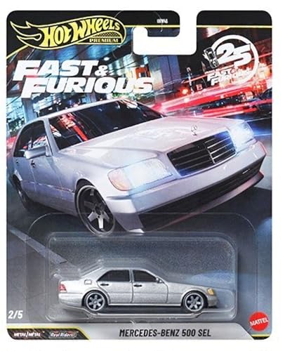 Hot Wheels Premium Fast & Furious 25th Anniversary, Set 5 autos miniatura 2