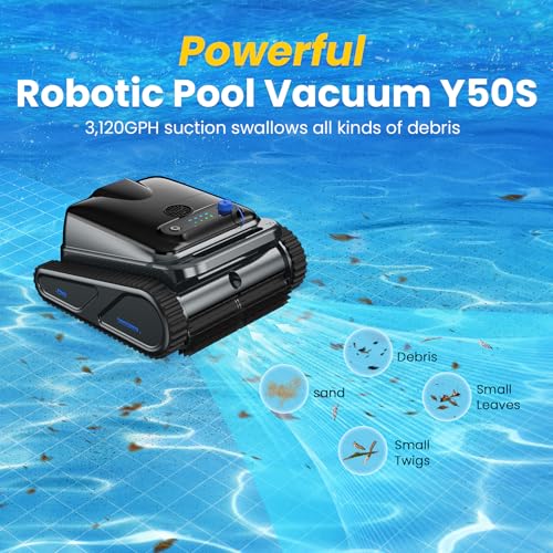 62% Off OUCAXIA Y50S Cordless Robotic Pool Cleaner with Wall-Climbing