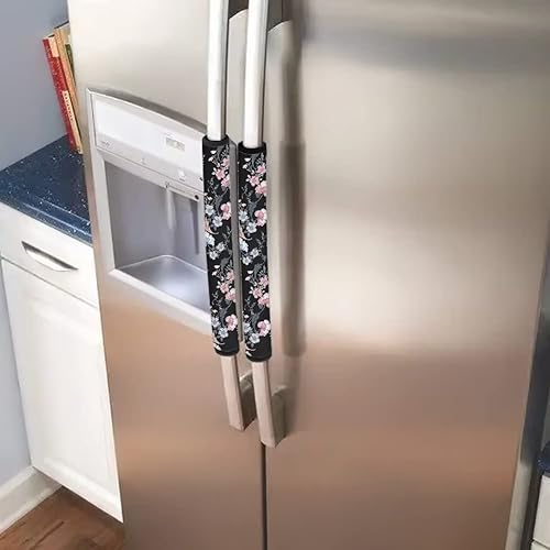 Vista 122 de 6 fundas lavables para manijas de puerta de refrigerador, protector antideslizante para nevera, horno, lavavajillas, mantener alejadas de huellas