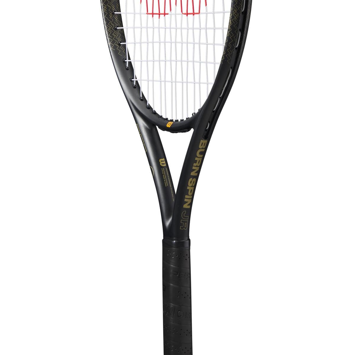 Wilson Racchetta Da Tennis Burn Spin Jr 26, Design Leggero Con Effetto Migliorato, Struttura Resistente, Finitura Brillante, Colore: Nero/Arancione, Misura: 26