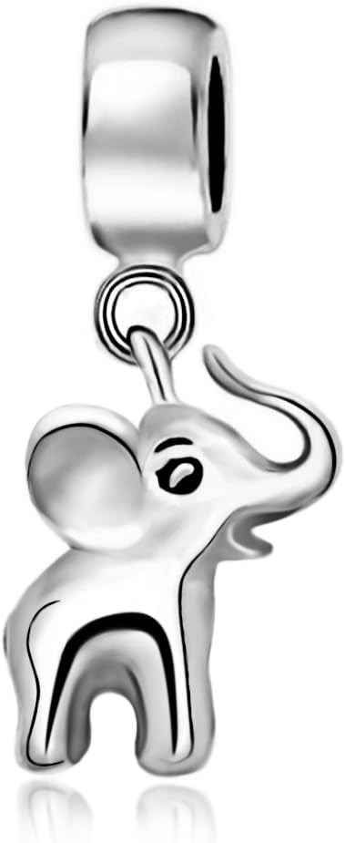 Baby Elephant Dangle Charm Dangle Charm 925 Sterling Silver Bead Fits European Charm Bracelet