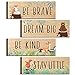 4 Pieces Woodland Nursery Decor Kids Cute Safari Room Decor Nursery Decorations for Baby Girl Bedroom Toddler Room 11x 3.9 Inches (Light Brown Background,Cute Animals)