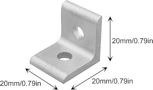 Miniatura 4 de 10 unids 2020 perfil de extrusión de aluminio dentro del soporte de esquina conector de ángulo recto