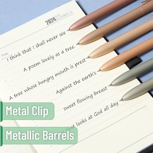 Bolígrafos de gel retráctiles Mr. Pen, pack de 6, tinta negra miniatura 3