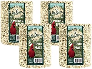 4-Pack of Mr. Bird Safflower Feast Large Wild Bird Seed Cylinder 5 lbs.
