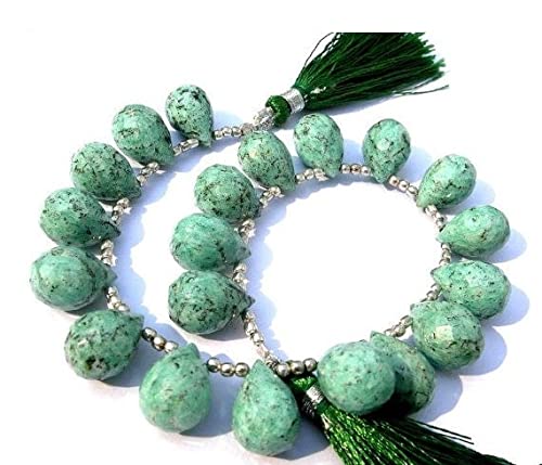 Amazonite briolette 14x10mm pour remplacer les perles ternes par des pierres naturelles éclatantes