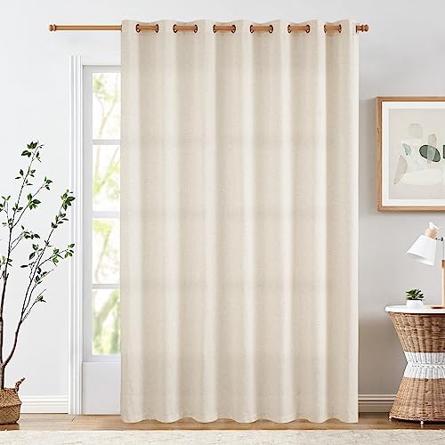 Extra Wide Linen Blend Patio Curtain