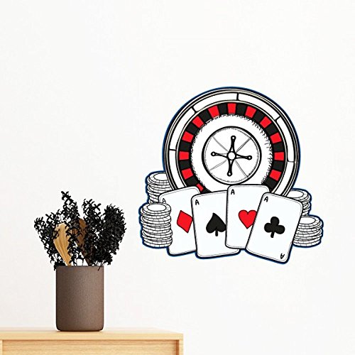 Papier peint amovible Poker Chips Turntable en vinyle durable de 30cm de diamètre