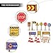 iplusmile Kids Traffic Signs Playset: 30pcs Street Traffic Cone Barricade Signs Crosswalk Signal Educational Mini Toys for Boys Girls, Ages 3+