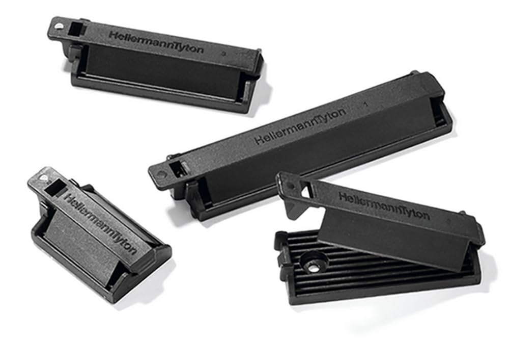 HellermannTyton - 25 Clips Mit Abdeckungen Für Kabel 25x31mm