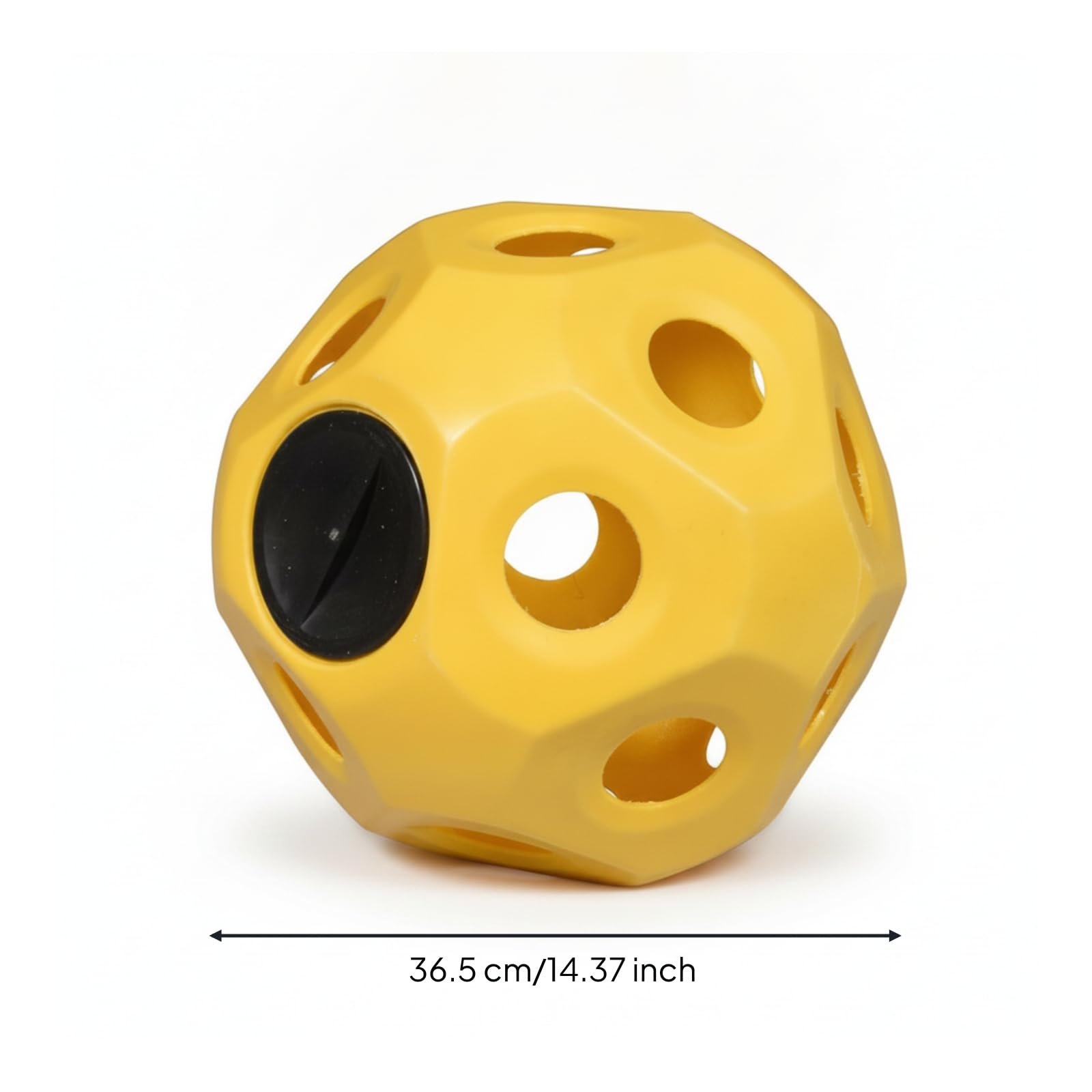 Pelota Dispensadora Forraje Resistente a Mordeduras Bola Dispensadora Comida Alimentador para Caballos, Burros, Corral, Amarillo