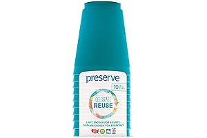 Preserve Go Lightweight 16 Ounce Aqua Stir Cup Made From Recycled Plastic
