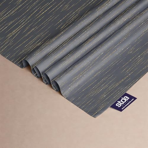 Image of Stoa Paris 350TC Luxstre Cotton Super King Printed Bedding Set for King & Double Size Beds with 2 Pillow Covers, 274 x 274cm Bedsheet, All-Season Comfort, Breathable, Home Decor, Panache 2.0 - Grey