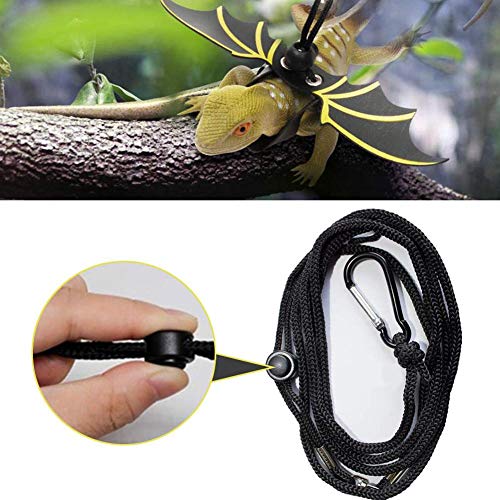 Hagedis riem met vleugels,Verstelbare hagedis tractie touw verstelbare baard draak hagedis harnas - Image 3