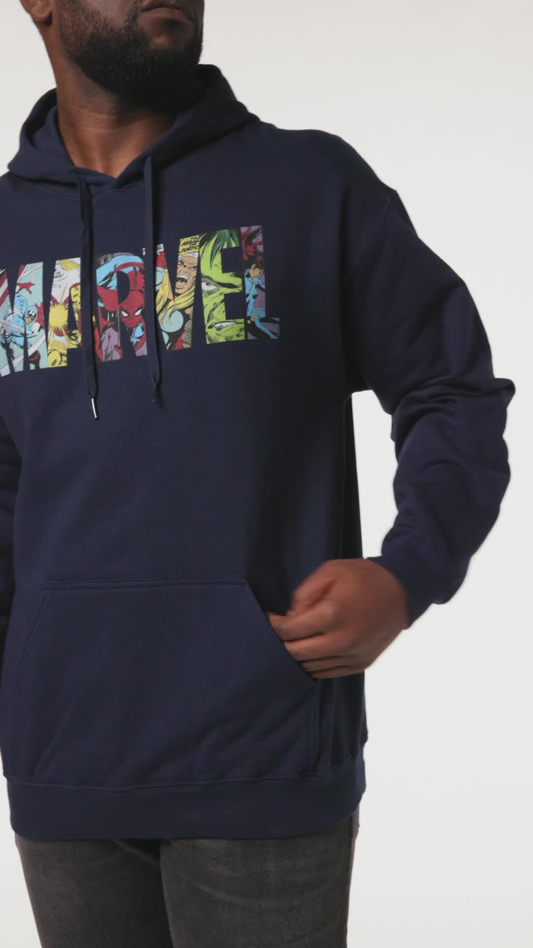 Sweat À Capuche Symbole Captain America Marvel Comics Pour