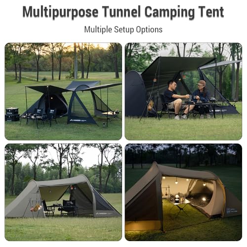 Carpa túnel para camping motocicleta 2 habitaciones miniatura 6
