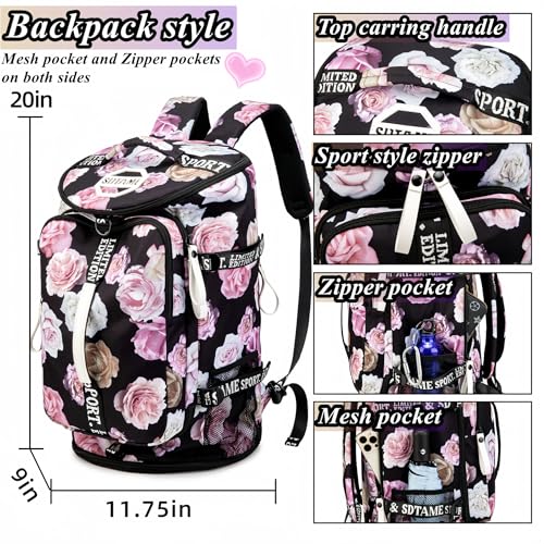 Image of SDTAME Gym Duffel Backpack with Shoe Pocket & Laptop Sleeve