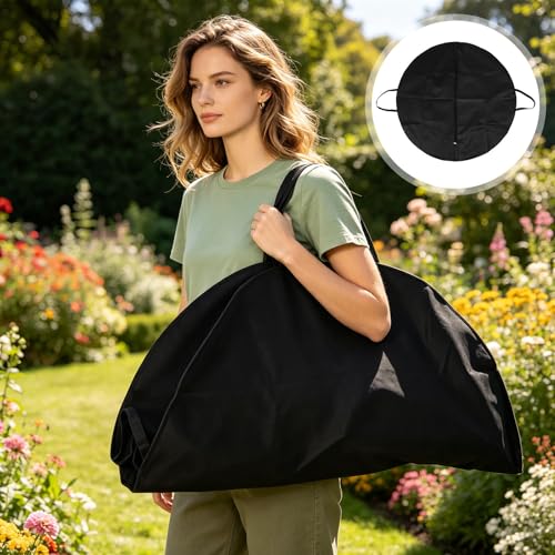 Alasum Paquet de Rangement avec Poignée et Fermeture Éclair en Tissu Non Tissé Noir Imperméable Résistant Poussière pour Tutu de Ballet Transport en Extérieur Voyages – vue 8
