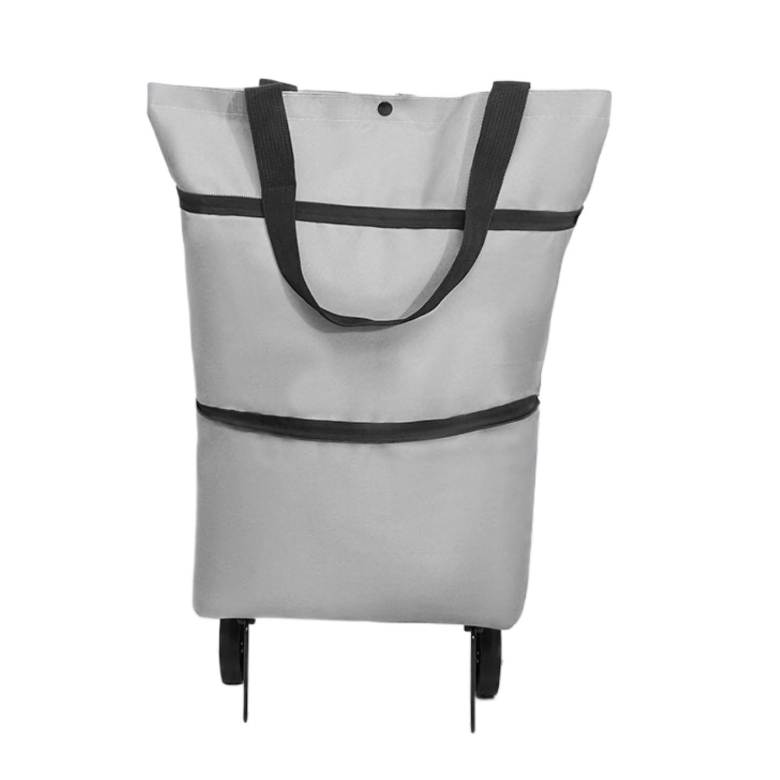 SBZIOJHDR foldable shopping trolley， Foldable with Wheels Lightweigh for Grocery(Gray)