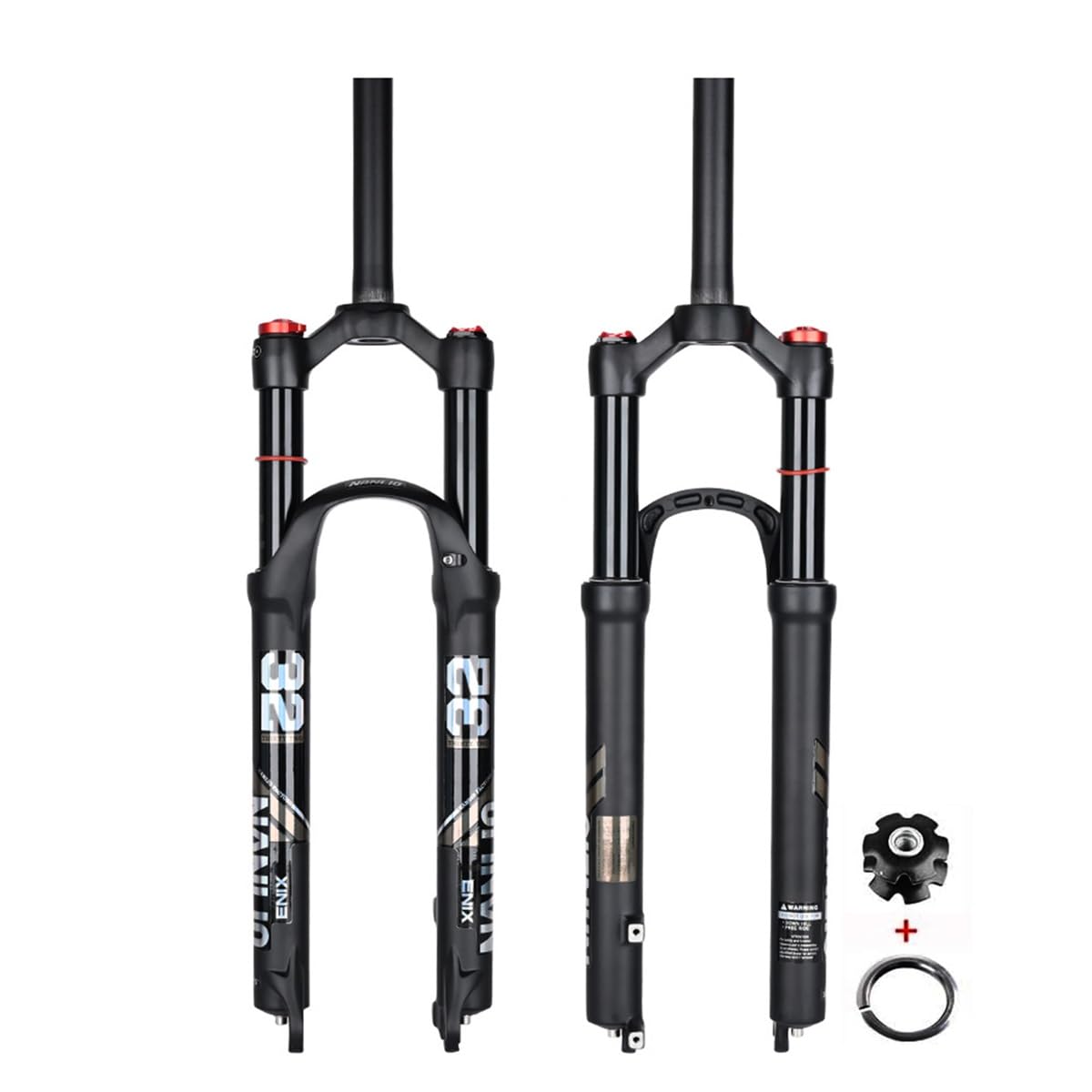 SXDMOUBK Bike Air Fork 26/27.5/29-inch Mountain Suspension 1-1/8-inch Straight/Tapered Disc Brake Front Travel 120mm 9 X 100mm QR
