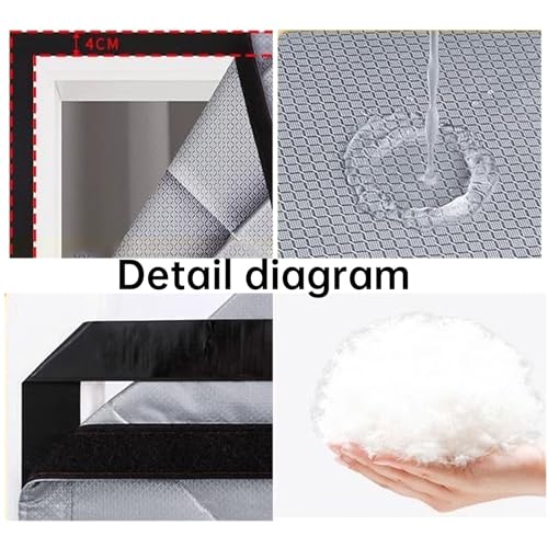 Rideau isolant magnétique thermique pour porte de sous-sol 160x210 - 5