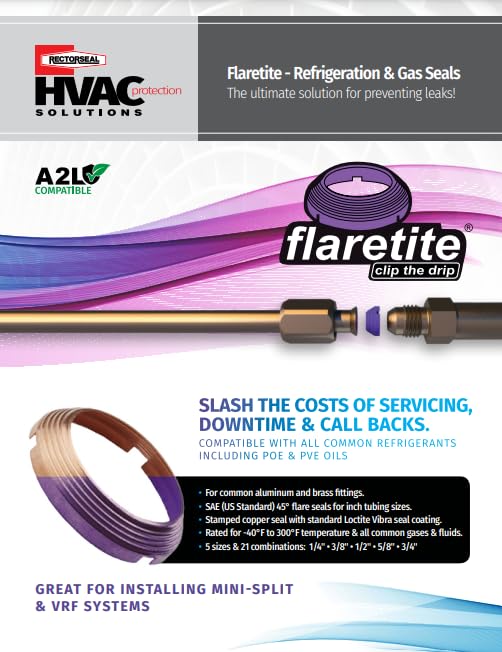 Image of RectorSeal Flaretite 97218 Refrigerant and Gas Seals, Easy Installation, HVAC, 5 /8 inch Box 10