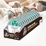 Dr. Link Spezial-Diät Katzenfutter, für kastrierte Katzen & Kater, Huhn & Weißfisch – Unterstützung der Harnwege, Diätfutter mit pH-Wert-Regulierung, Omega-3-Fettsäuren, Glutenfrei - 12x 85g Schale