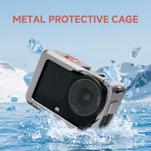 Image of Yantralay Metal Cage for D JI Os mo Action 6 | Aircraft-Grade Aluminum Protective Frame with Cold Shoe, 1 /4 Thread & Quick-Release Battery Access | OSMO Action 6 Accessories