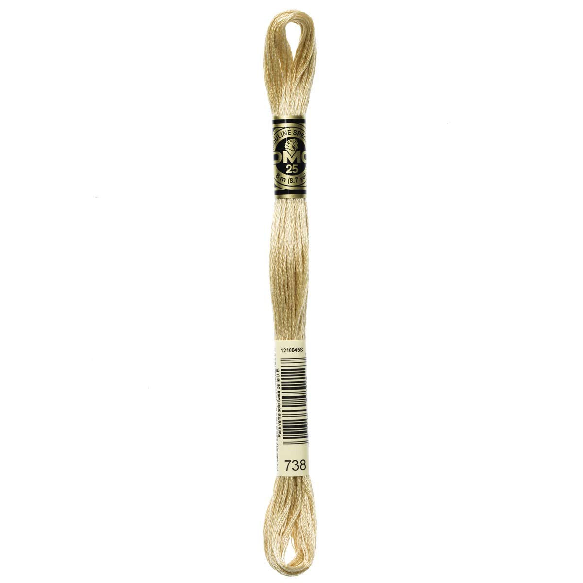 DMC Embroidery Floss Mouline Stranded Cotton Thread for Hand Embroidery and Sewing - Colour No: 738-12 x 8m Skeins โ image 1