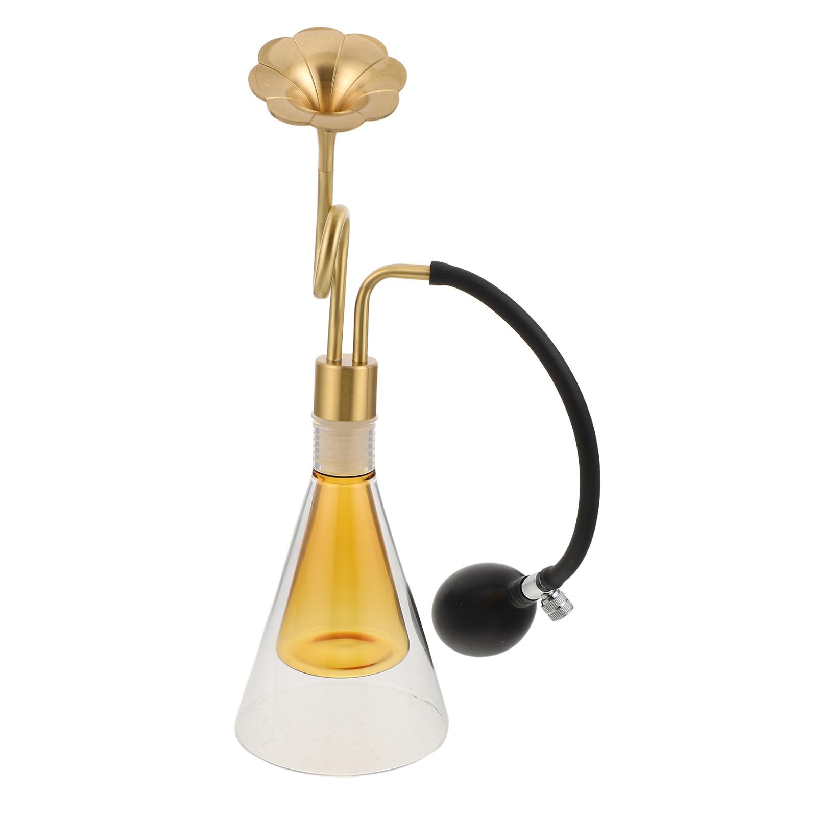 Hemobllo Messing Glas Duftprobe Flasche mit Pumpe, Konische Form, Frosted