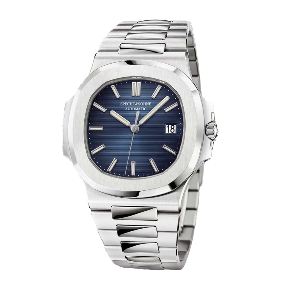 SPECHT&SOHNE Orologio meccanico automatico da uomo, con cristallo zaffiro, 40 mm, movimento giapponese Miyota 8215, impermeabile fino a 50 m