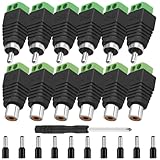 MKBKLLJY 6個 フォノ RCA ネジ オス メス プラグ - AV ネジ端子 オーディオ/ビデオ コネクタ アダプタ はんだ付け不要 RCA オス メス E2508 端子付き ミニ プラス ドライバー 対応 CCTV スピーカー