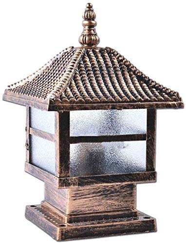 Lampadaire extérieur vintage IP56 en verre et métal E27 DKSNAJ pour jardin