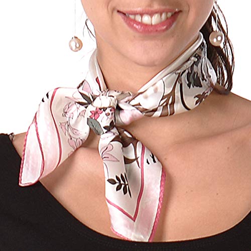 Luxury Lane Silk Scarf for Women 21"x21"2