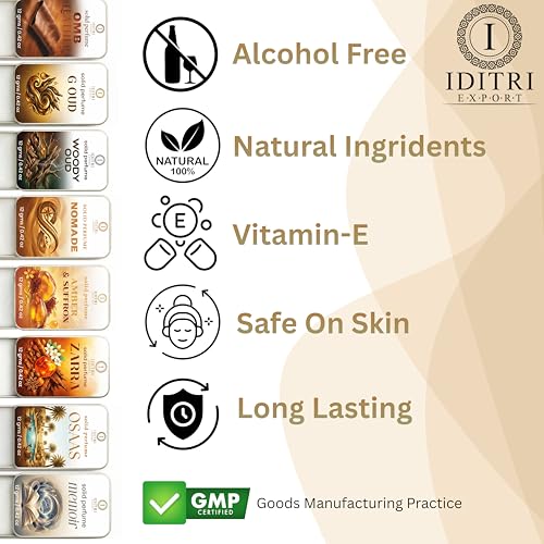 Image of IDITRI EXPORT Solid Perfume |White amber&Memoir Alcohol Free Wax Perfume Balm, Long Lasting | Pocket Tin 12g, Pack Of 2| Non Greasy Smooth Glide, Travel Friendly Men And Women