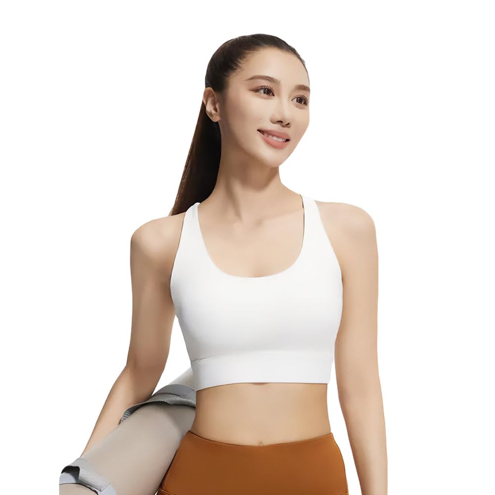 luella Seamless Wire Free Soft Padded High Impact Sports Bra with Mesh Racerback Design and Wide Under Bust Bands for High Support Gym Yoga & Workout-picture-40