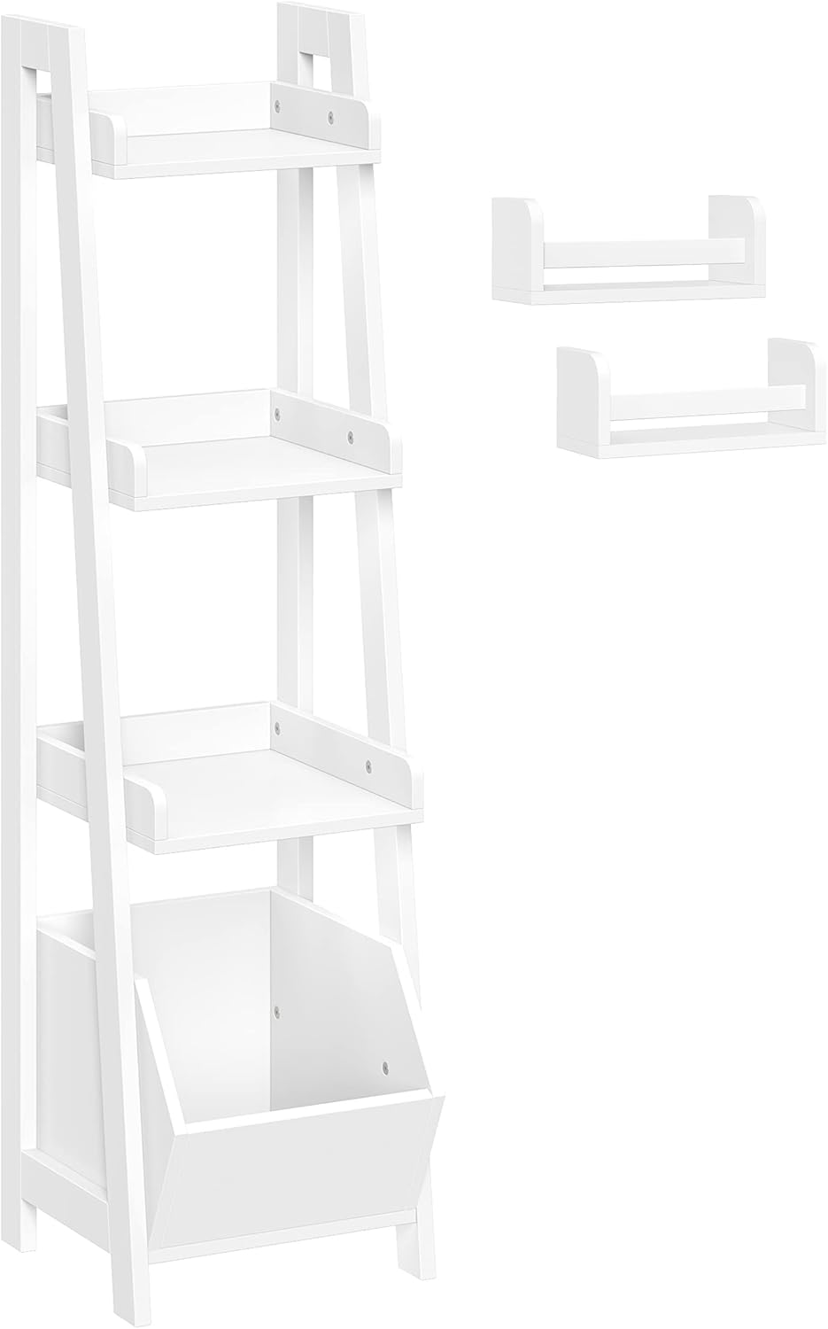 RiverRidge Amery 4Tier 13in Ladder Shelf with Storage