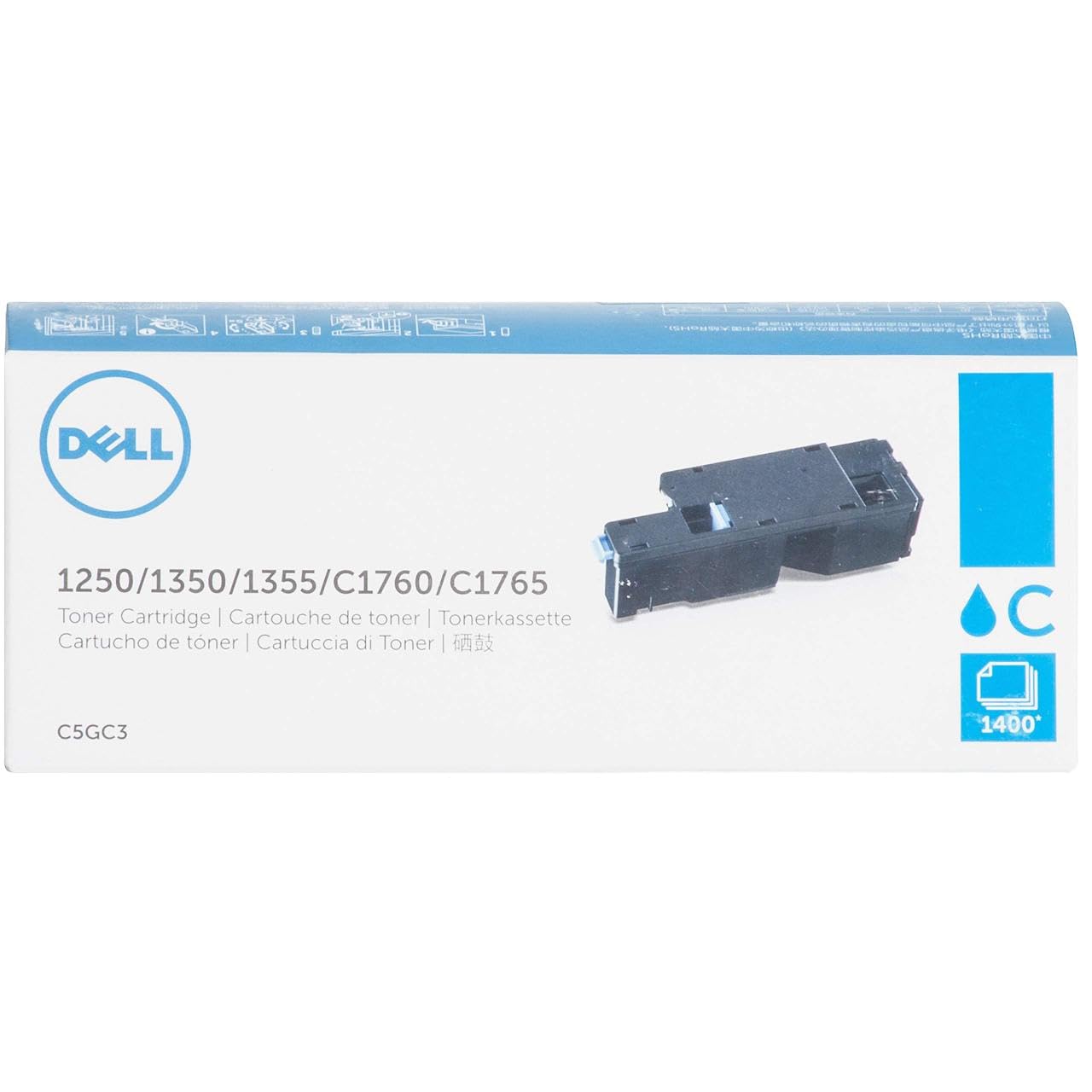 DELL 593 – 11017 YPXY8 1250/135 X 0,7 K Cartucho De Tóner – Cian