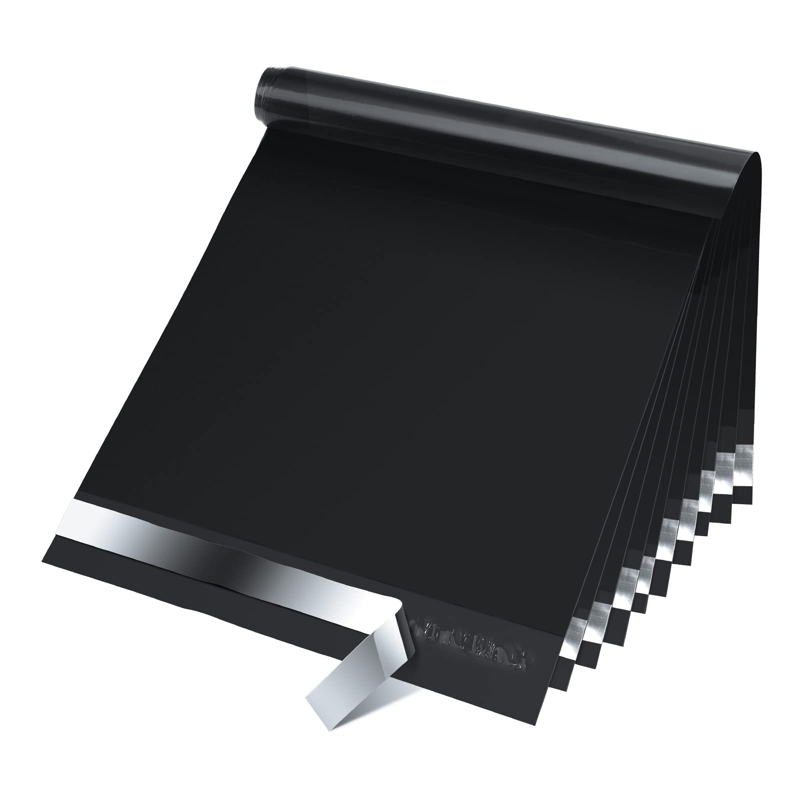 Fuxury Poly Mailers 10x13 Inch 50 Pcs, Waterproof Shipping Bags for Clothing, Strong Adhesive Shipping Envelopes for Small Business Suppliers, Self Seal Mailers Poly Bags Mailing Envelopes Black