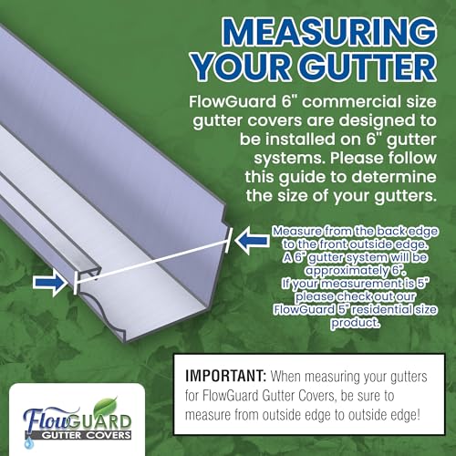 Image of FlowGuard USA Made Professional DIY 6 Inch 50-Year Gutter Cover System - Thermal Thaw Black - Aluminum Gutter Guards - 102 Feet - by FlexxPoint