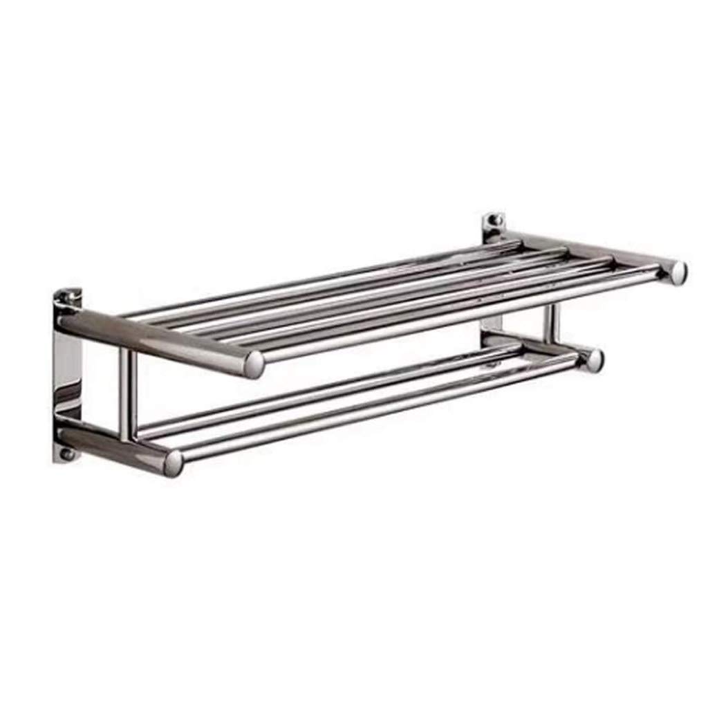 asdchZen Exquisite Bathroom Shelves Bathroom, Stainless Steel Bathroom Shelf Wall Mounted Towel Rack Bathroom Towel Rack With Towel Bar