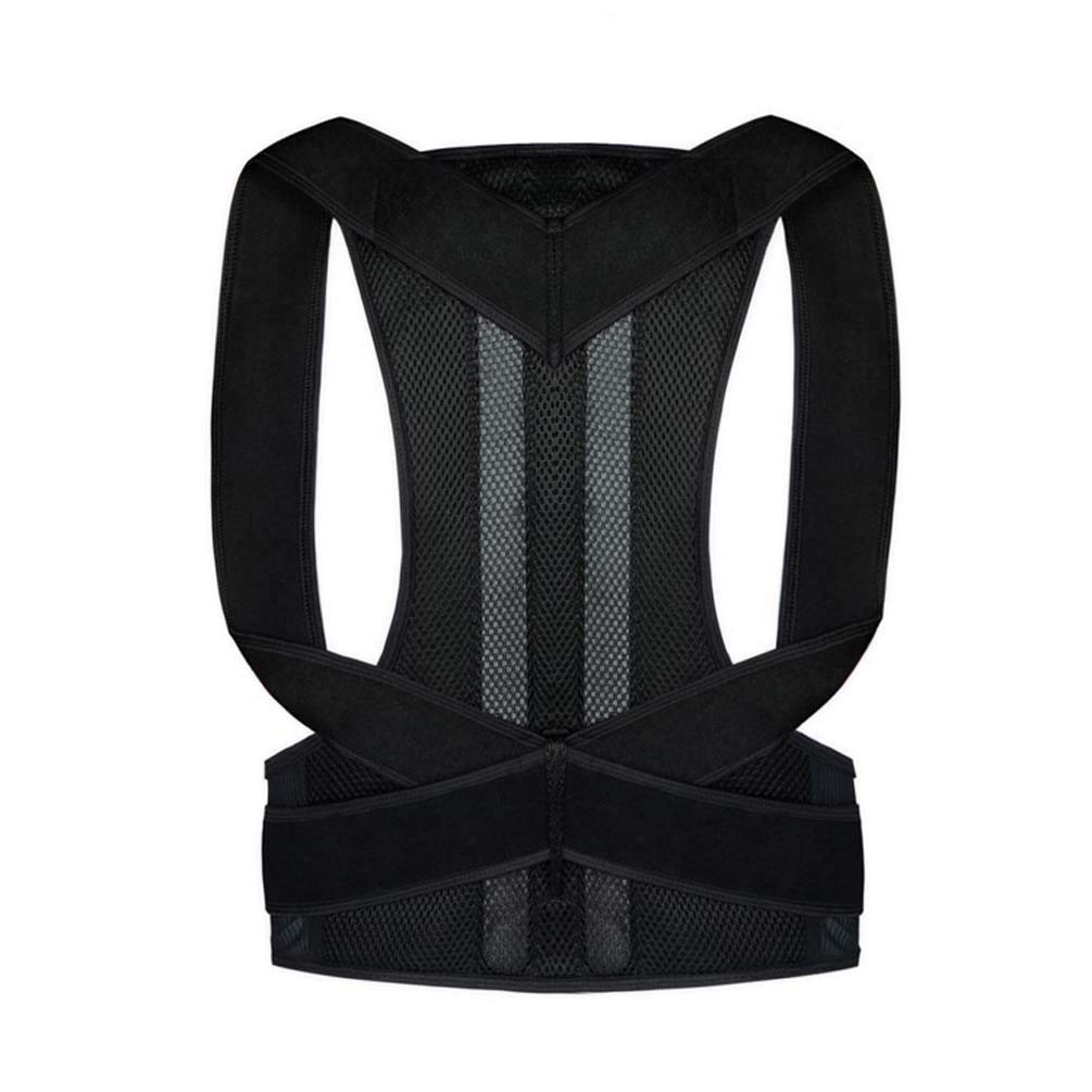 Bene Postura Schiena Correttore, Fascia Spalle Posturale, Raddrizza Spalle Confortevole e Regolabile, Ridurre Il Dolore di Collo,Schiena,Spalle Unisex, Black, 3XL
