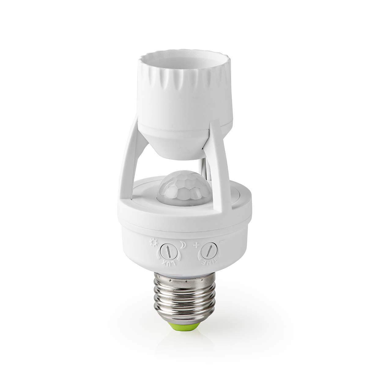 Ex-Pro E27 Ceiling Motion Detector Pir Occupancy Motion Sensor Detector, E27 Lamp Holder Converter Adaptor, Ceiling Mount, 360 Degree 6M Range, White - 2 Pack