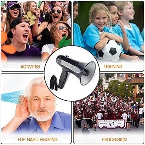 Handheld Megaphone Siren Alarm Mode Megaphone Speaker with 240 Seconds of Recording and Speaker Clear Sound