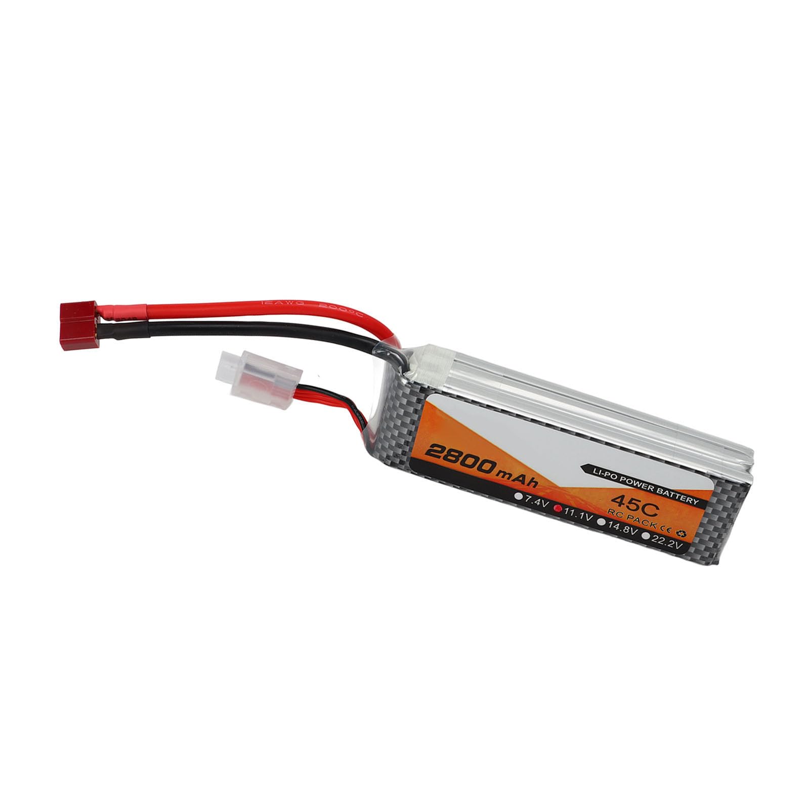 Batteria Lipo, 3S 11.1V 2800mAh 45C Batteria RC T Plug Custodia Rigida Batteria per RC Auto Aereo Drone Elicottero Barca