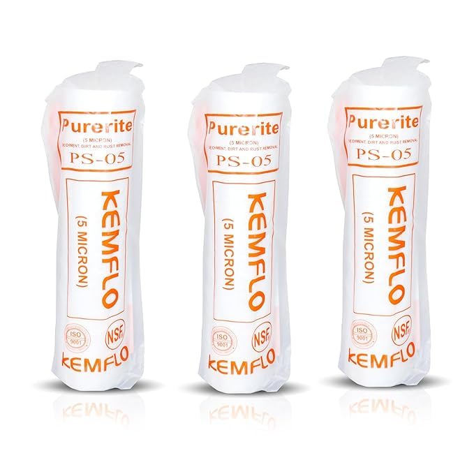 high density spun pre-filter cartridge compatible for 10 inch 5 micron pre-filter housing of all water purifier (pack of 3)