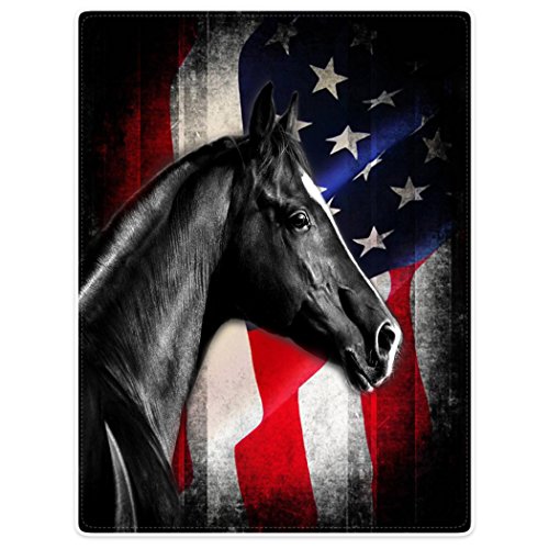 Black Horse Retro American Throw