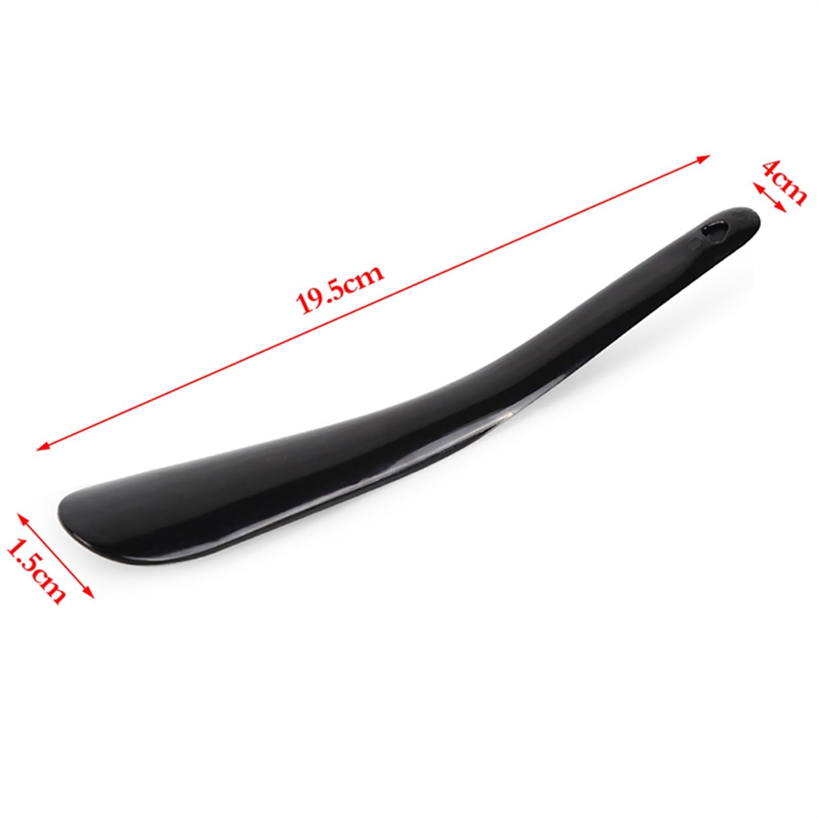 Łyżka do butów, zabytkowa łyżka do butów, 1 szt. 19,5 cm łyżki do butów w kształcie, plastikowe akcesoria, elastyczne narzędzia podnoszenia, pomoc zakładaniu dla seniorów(Schwarz)