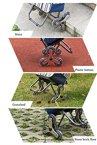 Einkaufstrolley,Grosse KapazitäT Einkaufsroller Treppensteiger Handwagen Multifunktional Abnehmbare Tasche Handwagen für… – Bild 6